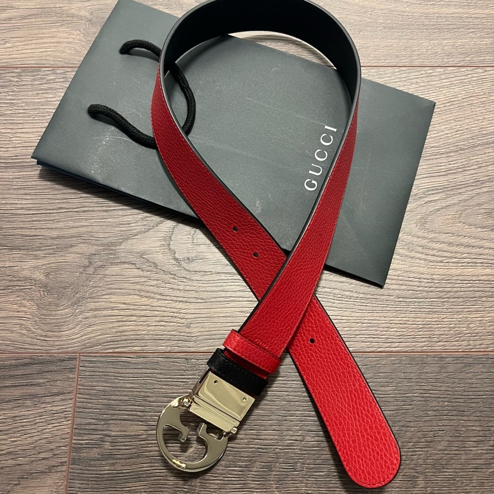 Gucci GG Reversible Gold-Toned Belt - Picture 2 of 7